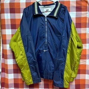 Vintage Nike Windbreaker - Embroidered Swoosh in a Sick Blue with Greenish Gold